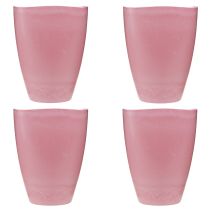 Product Flower pot, plastic vase, orchid pot, pink, 16.5cm high, 2 pieces