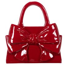 Product Decorative handbag vase with bow, glossy, 22cm