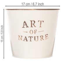 Product Zinc flower pot Art of Nature Cream Ø17.5cm H15cm