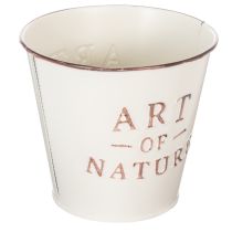 Product Zinc flower pot, cream, Ø15cm H13.5cm