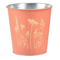 Flower pot apricot planter metal Ø11.5cm H11.5cm