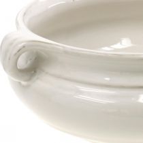 Product Flower Pot with Handle Planter Ceramic Plant Pot White Ø22cm