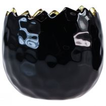 Product Flowerpot Ceramic Egg Black Plant Pot Black Ø12cm 2pcs
