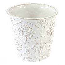 Product Flower pot ceramic planter white cream beige Ø13.5cm 2pcs
