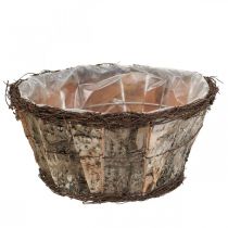 Product Flower pot plant pot round birch bark vines Ø24cm H13cm