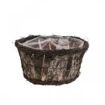 Product Flowerpot Plantpot Round Birch Bark Vines Ø28cm H15cm