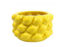 Product Flower pot lemon planter ceramic yellow Ø18.5cm H12cm