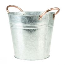 Product Flower pot with handles metal mini bucket Ø9.5m H8cm