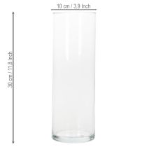 Product Flower vase, slim glass cylinder, can be used as a glass vase or tall decorative glass, 30cm