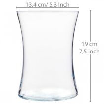 Flower vase, glass lantern, glass vase Ø13.5cm H19cm
