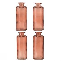 Product Flower vase mini glass decoration retro H13cm orange 4pcs