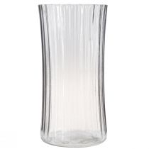 Product Flower vases made of glass Vase Retro Clear Ø12cm H24cm 2pcs