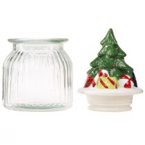 Product Candy jar with lid Christmas bonboniere H20cm 2pcs