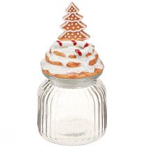 Product Christmas bonbonniere glass, fir cookie jar Ø11cm H21cm