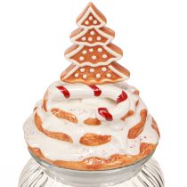 Product Christmas bonbonniere glass, fir cookie jar Ø11cm H21cm