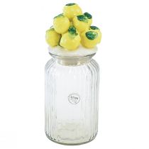 Bonboniere glass ceramic lemons summer Ø11cm H27cm