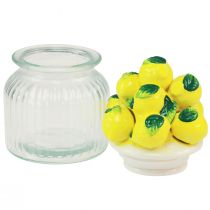 Product Bonboniere Glass with Lid Lemon Cookie Jar Ø11cm H19cm
