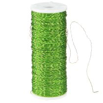 Product Bouillon effect wire decoration Ø0.30mm 100g 140m apple green florist wire craft wire