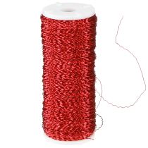 Product Bouillon effect wire red Ø0.30mm 100g 140m - Ideal decoration for Christmas & crafts