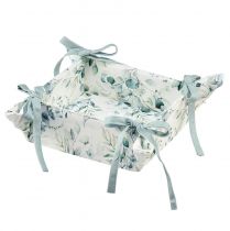 Product Bread basket fabric eucalyptus utensil white green 20x20x7cm