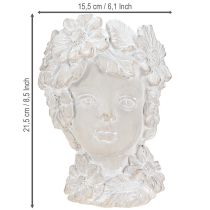 Product Bust made of cast stone sculpture woman planter antique H21.5cm