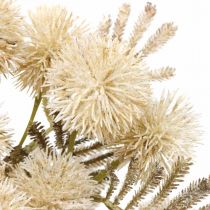 Artificial Thistle Cream Drylook Globe Thistle 33cm 3pcs