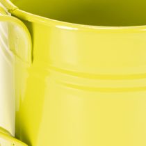 Product Colorful decorative watering can, Ø11cm, H9.5cm, for planting, spring table decoration, metal, set of 8
