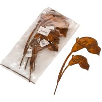 Product Rusty Metal Calla Lily Garden Stakes – Set of 6, 25cm