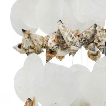 Capiz wind chime hanging decoration shells mother-of-pearl Ø17cm 70cm