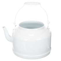 Product Charming decorative teapot in white, metal planter in country style, vintage planter 27x20.5cm