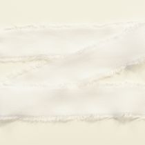 Product Chiffon ribbon white fabric ribbon with fringes 40mm 15m