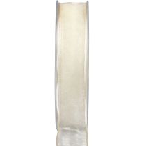 Product Chiffon ribbon organza ribbon decorative ribbon organza cream 25mm 20m