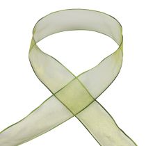 Product Chiffon ribbon organza ribbon decorative ribbon organza green 40mm 20m