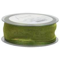 Product Chiffon ribbon organza ribbon decorative ribbon organza green 40mm 20m