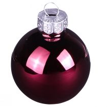 Product Christmas tree balls glass tree balls Berry Mix Ø5cm 24 pcs Berry Pink Beige cream shiny