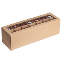 Product Christmas tree balls silver apricot glass balls Ø5cm 24 pcs
