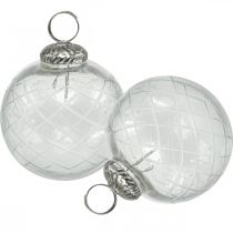 Product Christmas tree balls, Christmas balls transparent Ø7.5cm 3pcs