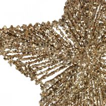 Product Christmas tree decorations, Advent decoration, star pendant golden W15cm 8 pieces