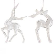 Product Christmas tree decoration deer decoration figure acrylic 12.5/15cm 2pcs