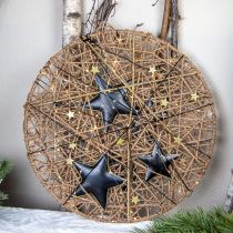 Product Christmas tree decoration decoration star metal black gold Ø15cm 3pcs