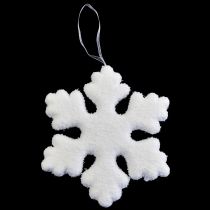 Christmas tree decoration snowflake hanging decoration Christmas white 15cm