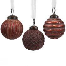 Christmas tree decorations vintage Christmas decorations glass Ø5cm 9pcs
