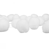 Product Christmas tree decoration snowball garland decoration white 185cm