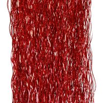 Christmas tree decoration Christmas, wavy tinsel red shimmering 50cm