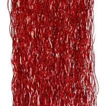 Product Christmas tree decoration Christmas, wavy tinsel red shimmering 50cm