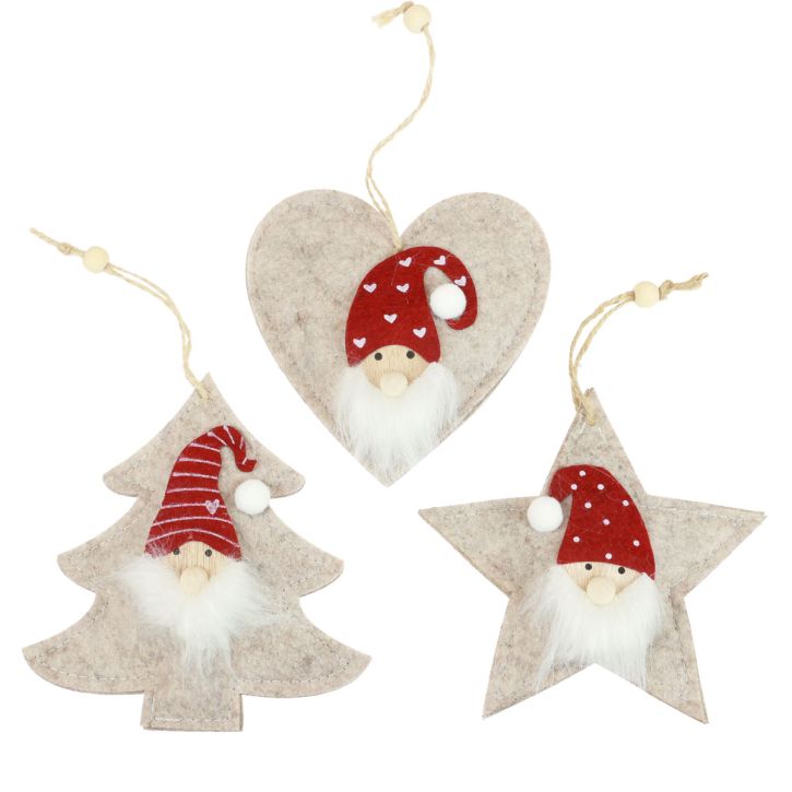 Product Christmas tree decoration gnome Christmas gnome 13-15cm 6 pcs