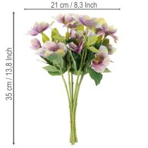 Product Artificial Hellebore Bouquet with Purple Blossoms 35cm Set of 6
```html
<h2>Artificial Hellebore Bouquet for Indoor Decoration</h2>
<p>
This artificial hellebore bouquet features six beautifully detailed stems with delicate purple blossoms. Standing at