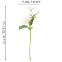 Product Artificial Christmas Rose Bouquet, 35cm, Set of 6, Pink and White