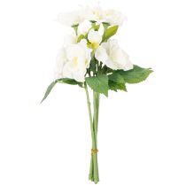 Product Artificial White Christmas Rose Bundle for Festive Home Decoration