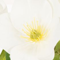 Product Christmas Rose Artificial Flower White Decorative Artificial Flower Bunch, 40cm, 4 Pieces
